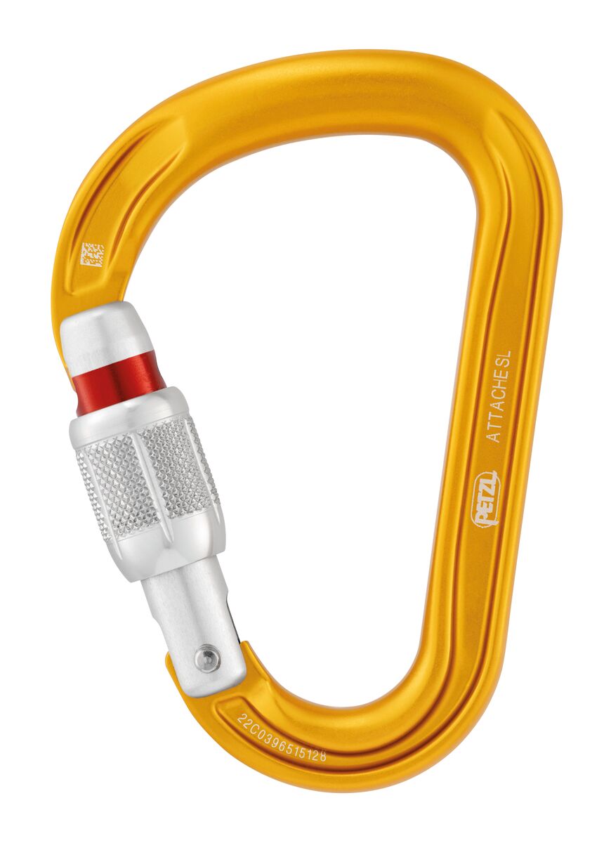 Petzl Carabiner Attache Screwlock yellow