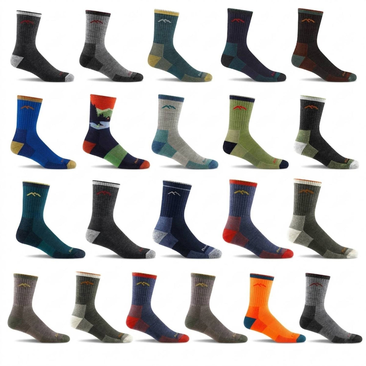 Darn Tough 1466 Hiker Micro Crew Midweight Socks - Men's - Durable Merino Wool, Moisture-Wicking, Arch Support for Thru-Hiking