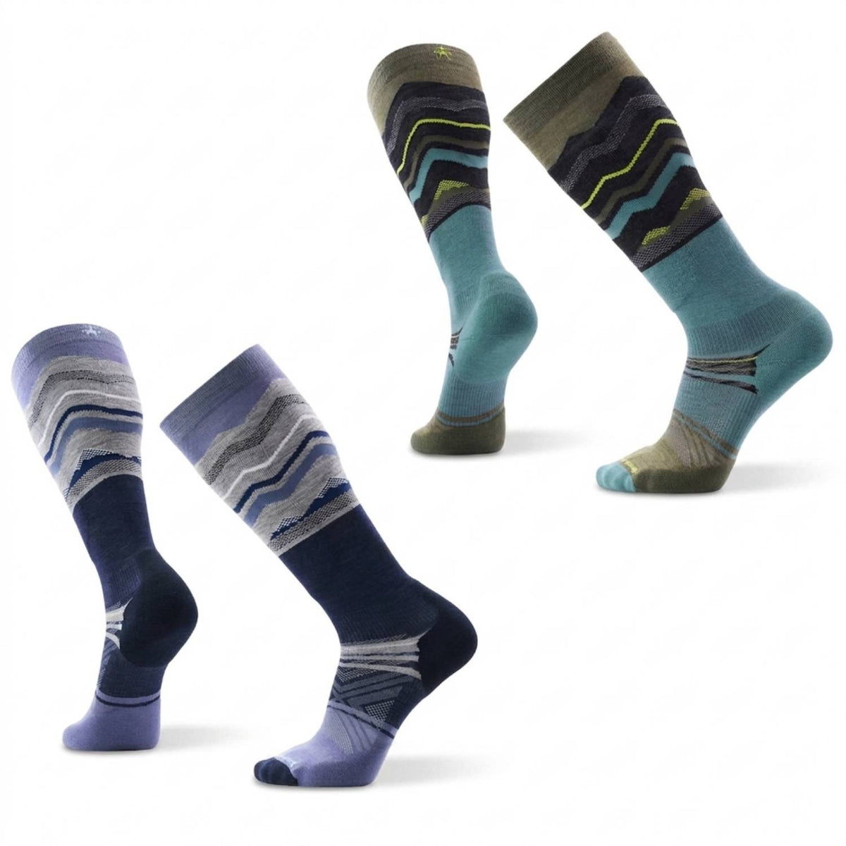 Smartwool Ski Targeted Cushion Expanding Horizons Print Over The Calf Socks