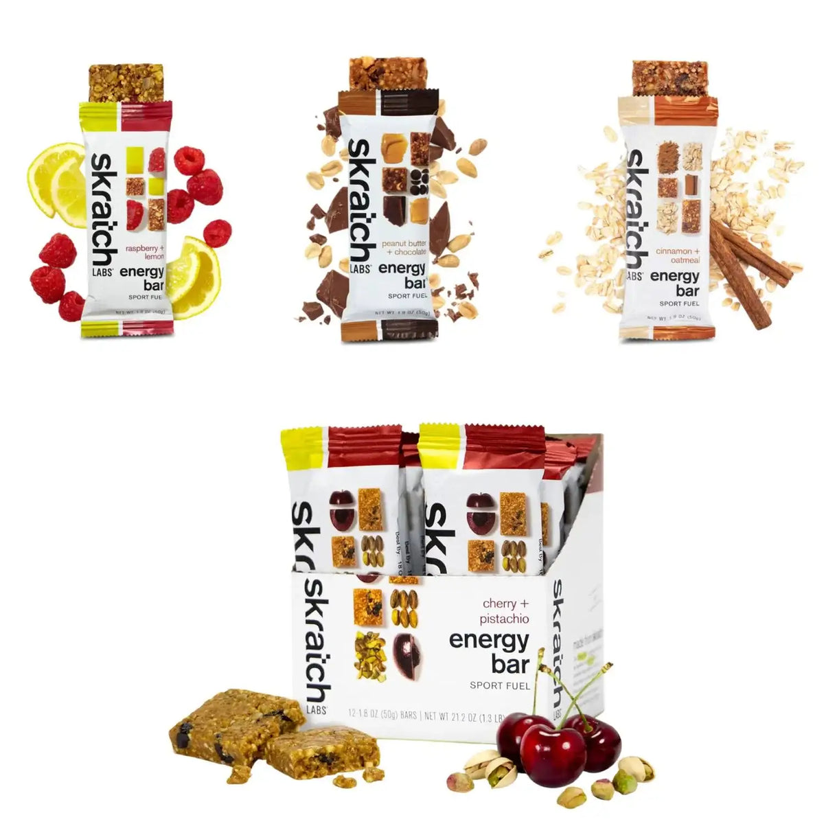 Skratch Labs Energy Bar Sport Fuel in several flavors