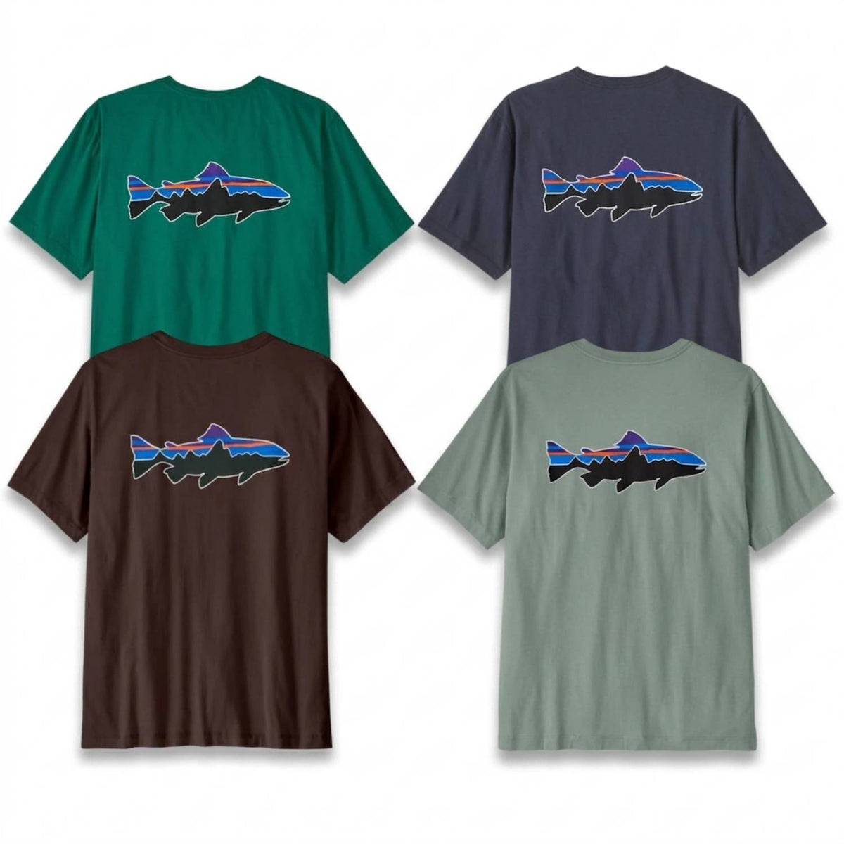 Patagonia Fitz Roy Trout T-Shirt Men's Organic Cotton Crewneck