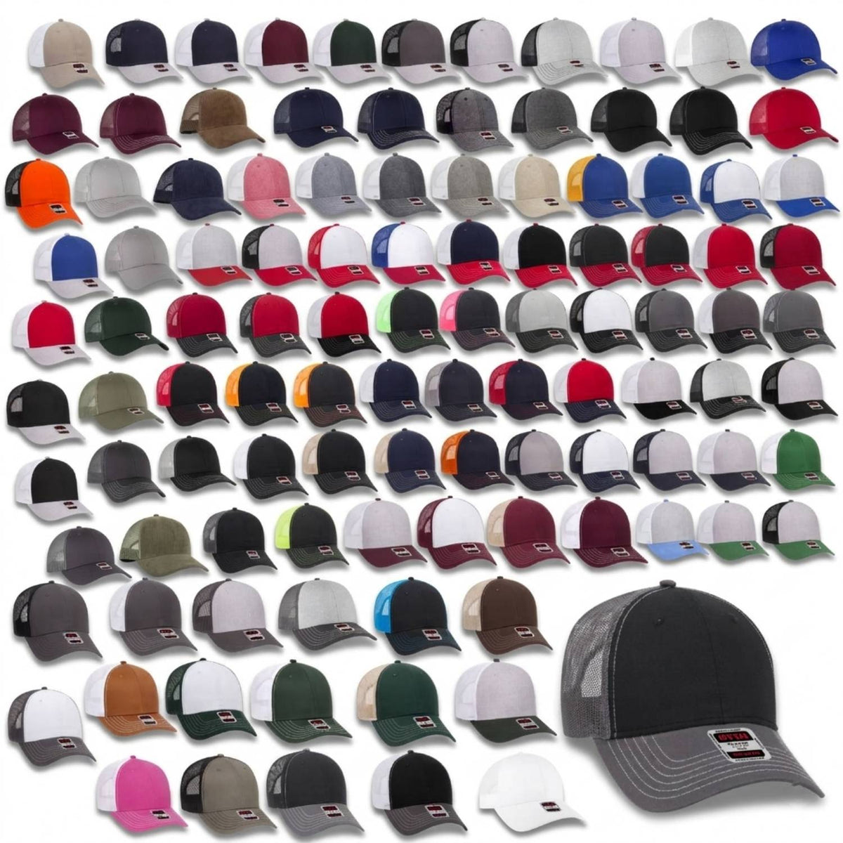 OTTO CAP 83-1239 - 6 Panel Low Profile Mesh Back Trucker Hat