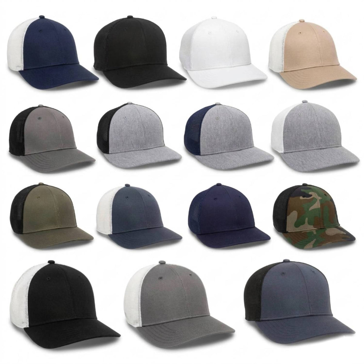 Outdoor Cap RGR360M ProFlex Premium Twill Mesh Back Cap – Structured Pro Round Crown Adjustable Snapback
