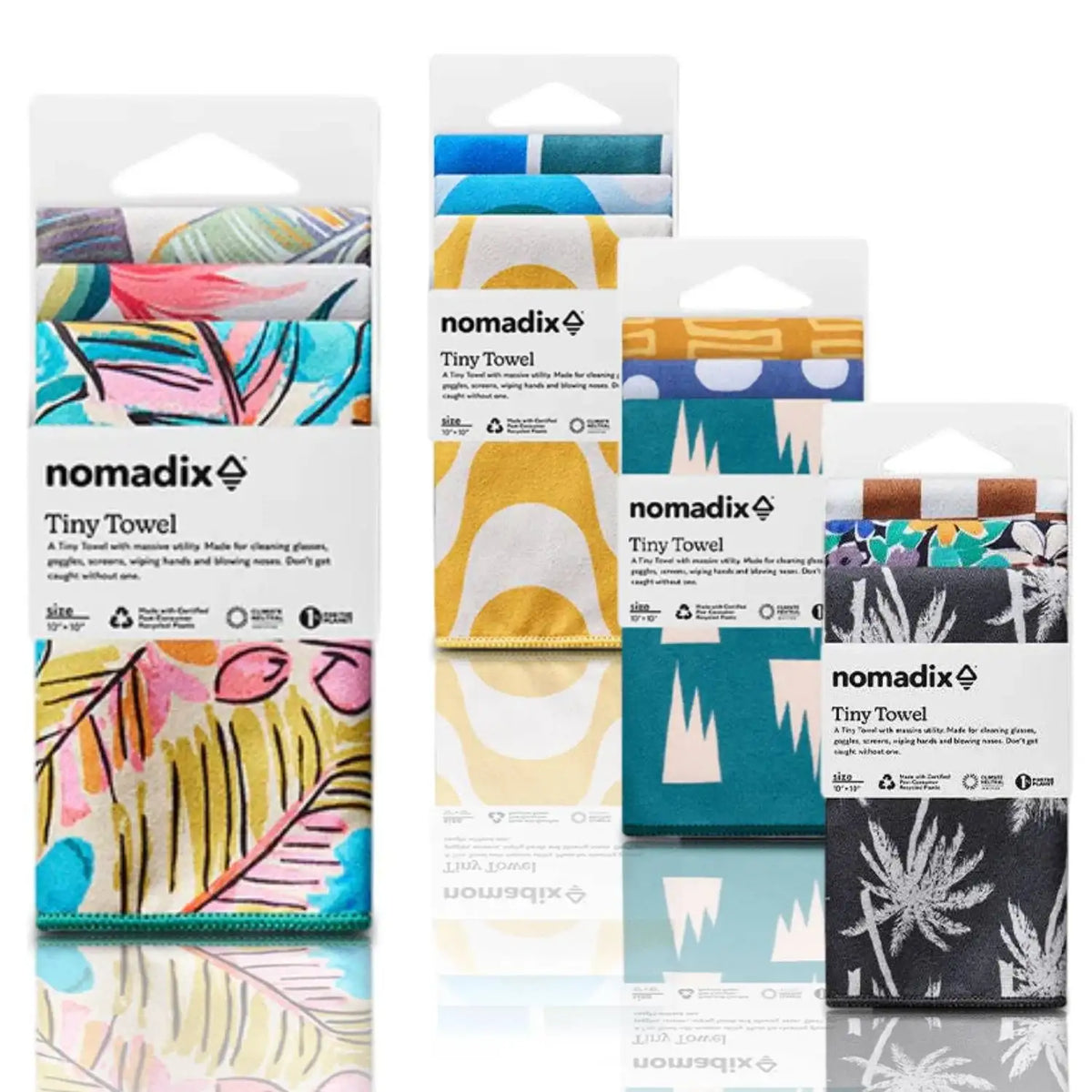 Tiny Towel Tropics Bundle – 3-| Pack Case of Compact, Quick-Dry Towels for Travel and Outdoor Adventures