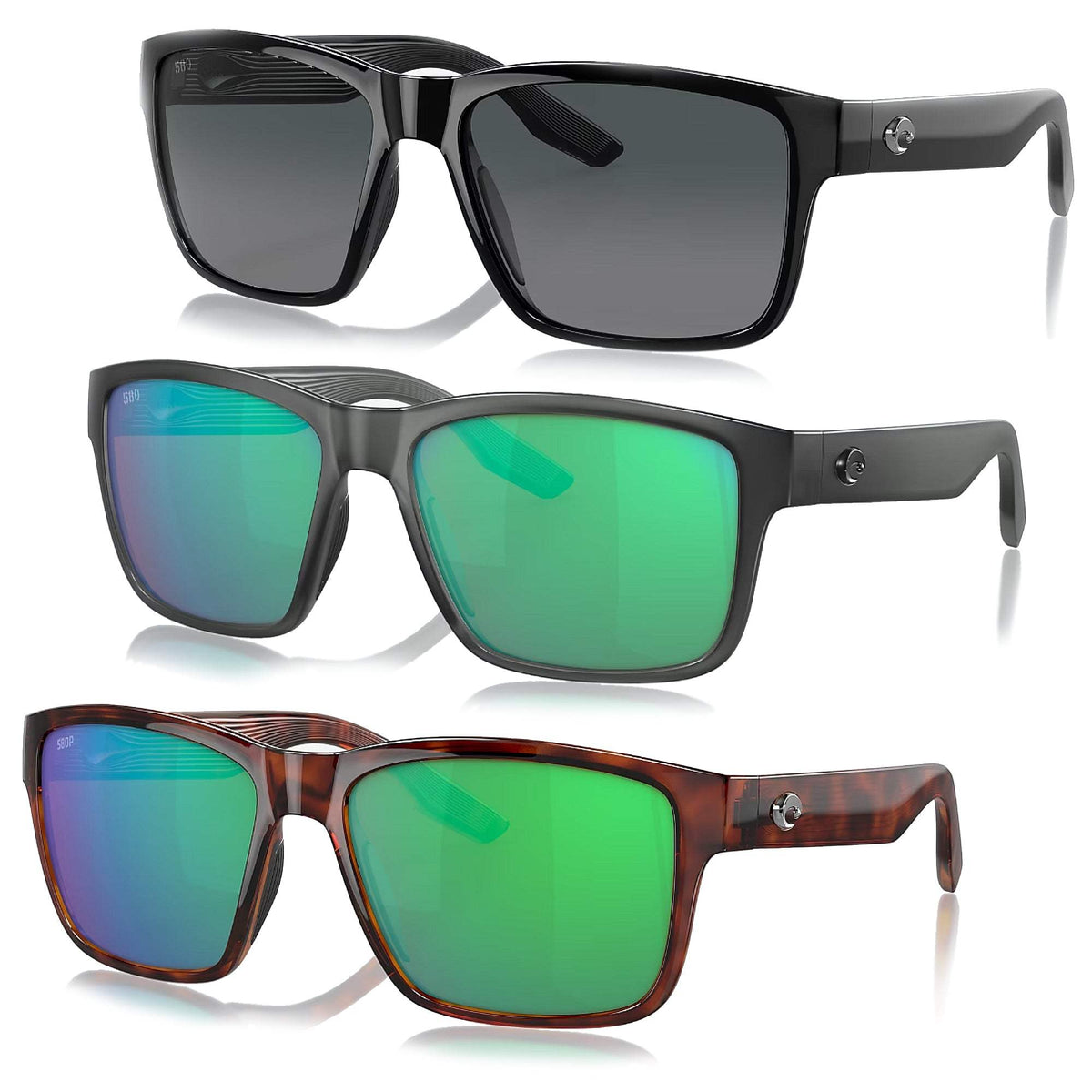 Costa Paunch Black Sunglasses – Gray Gradient 580G Lenses for Stylish Clarity and UV Protection