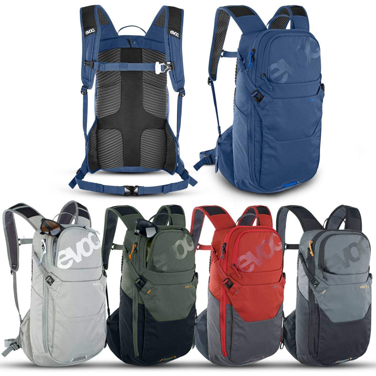 EVOC Ride 12L Hydration Bag Versatile Entry-Level Riding Backpack with Comfort and Storage