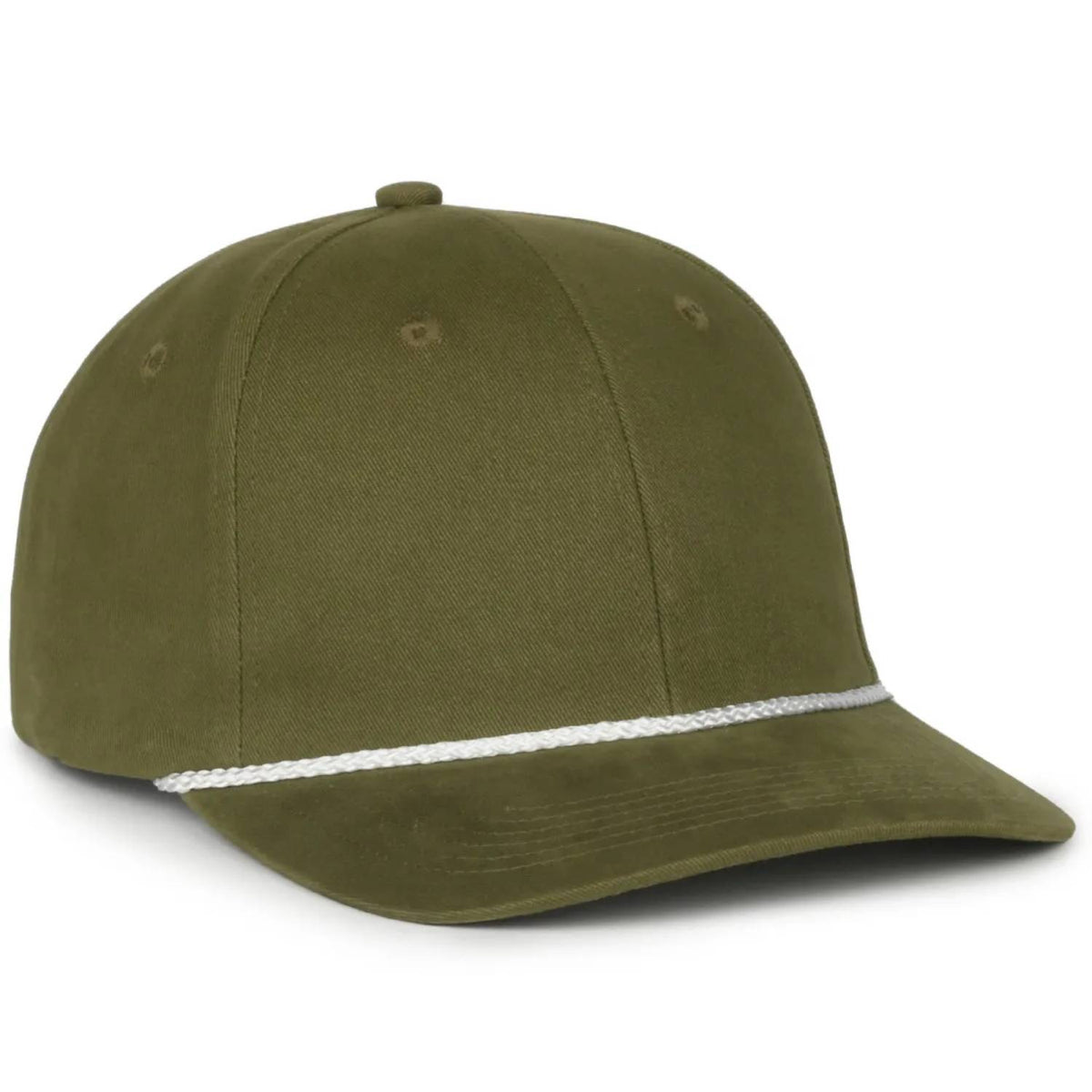 Outdoor Cap 602 Mid Crown Structured Rope Cap – Brushed Cotton Twill with Snapback Closure
