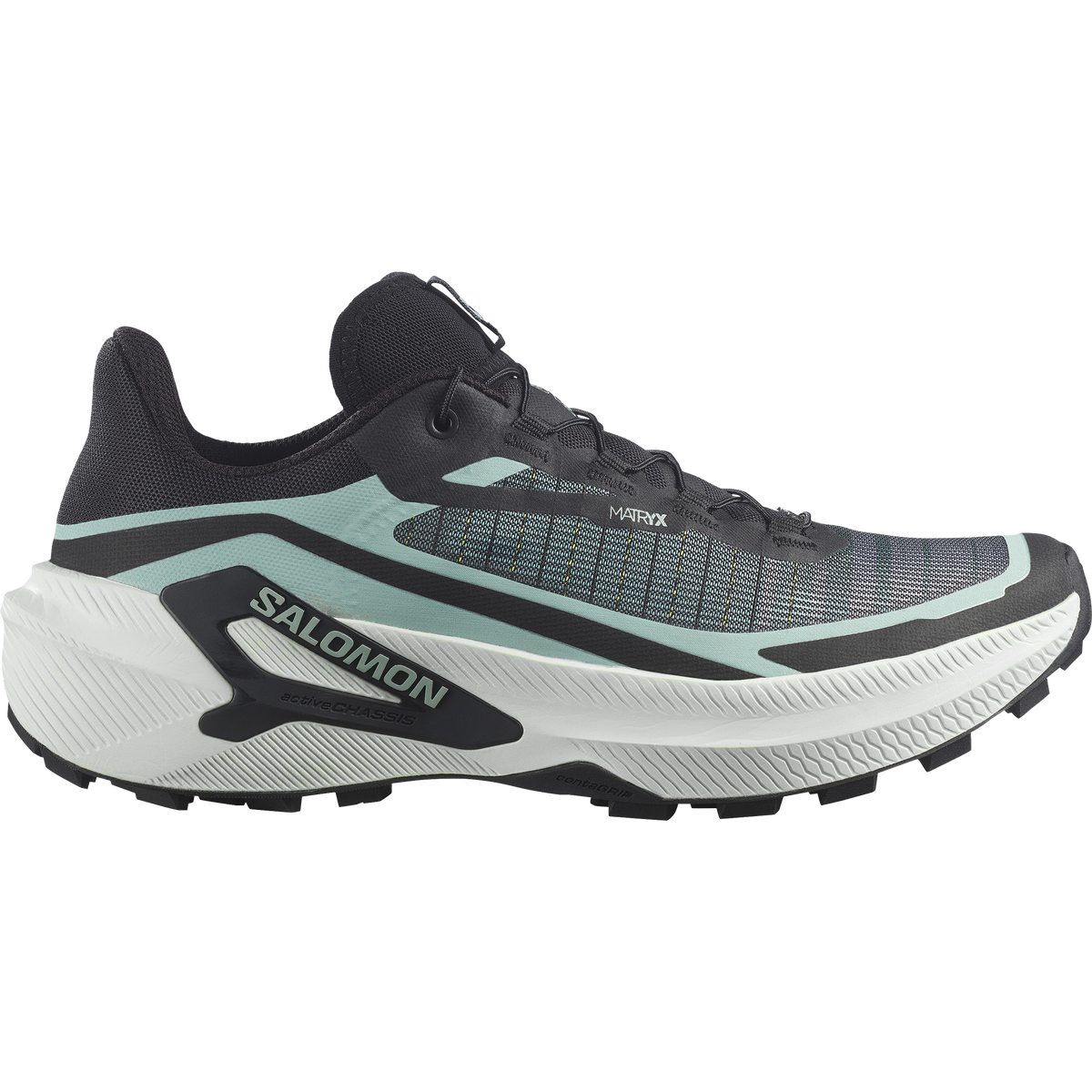 Salomon Genesis 2 women's trail running shoe in CLEARLY AQUA/BLACK/LICHEN