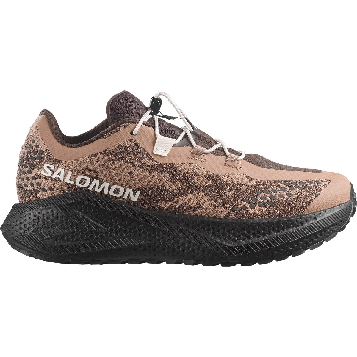 Salomon Aero Glide 4 GRVL men's gravel running shoe in Burro/Black/Vanilla Ice