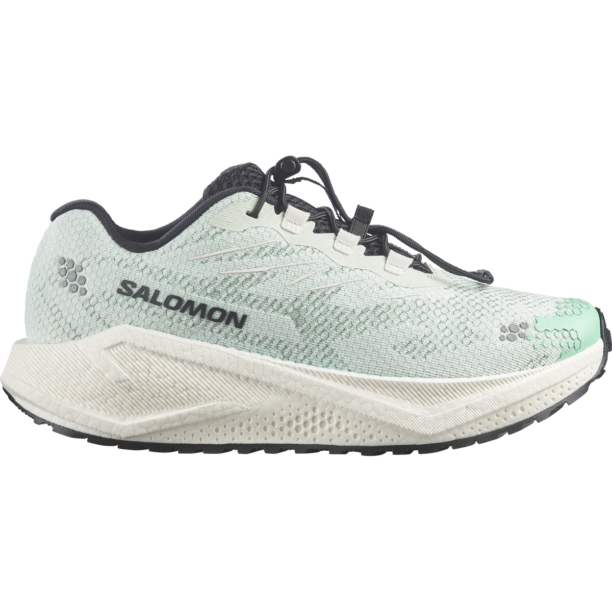 Salomon Aero Blaze 4 GRVL women's gravel running shoe in CLEARLY AQUA/VANILLA ICE/BLACK