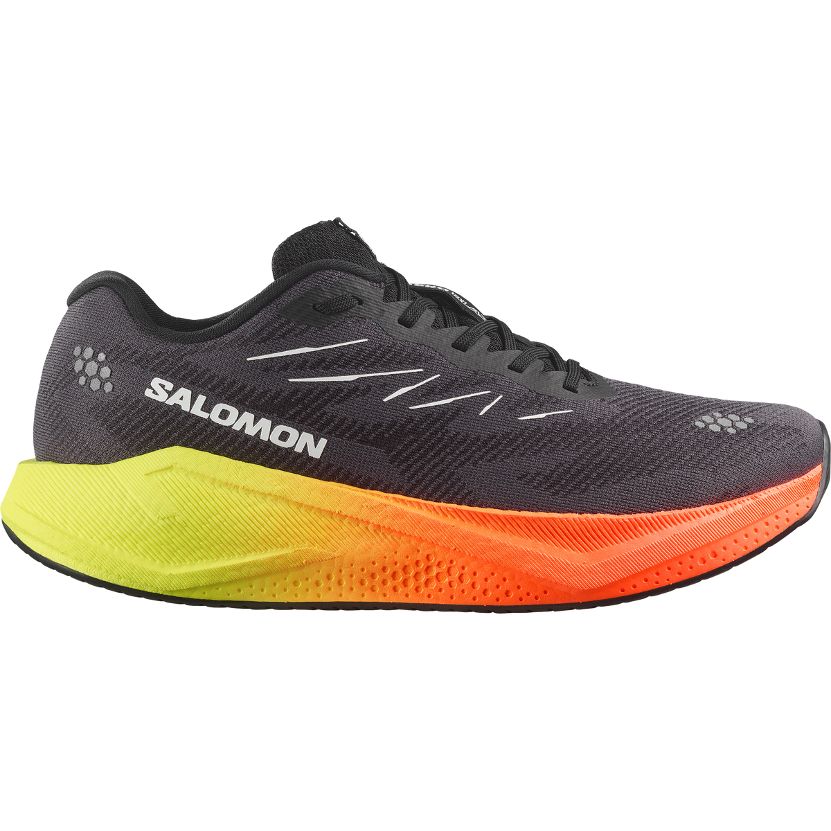 Salomon Aero Blaze 4 Gradient men's road running shoe in Black / White / Safety Yellow