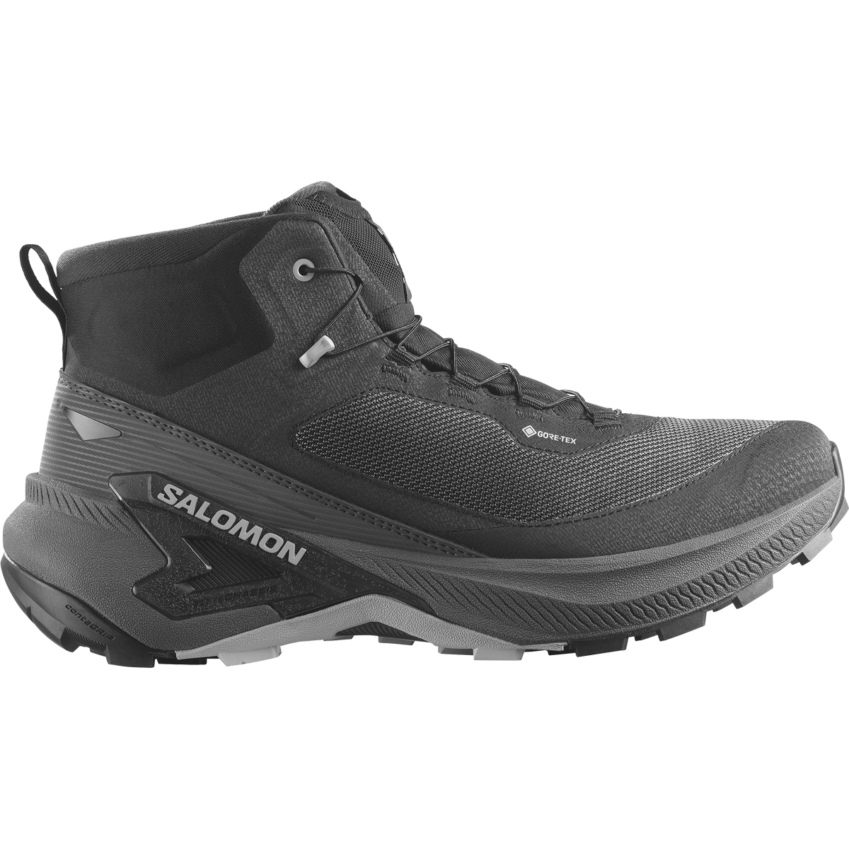 Salomon Genesis Mid GORE-TEX men's hiking boot in BLACK/ASPHALT/ALLOY