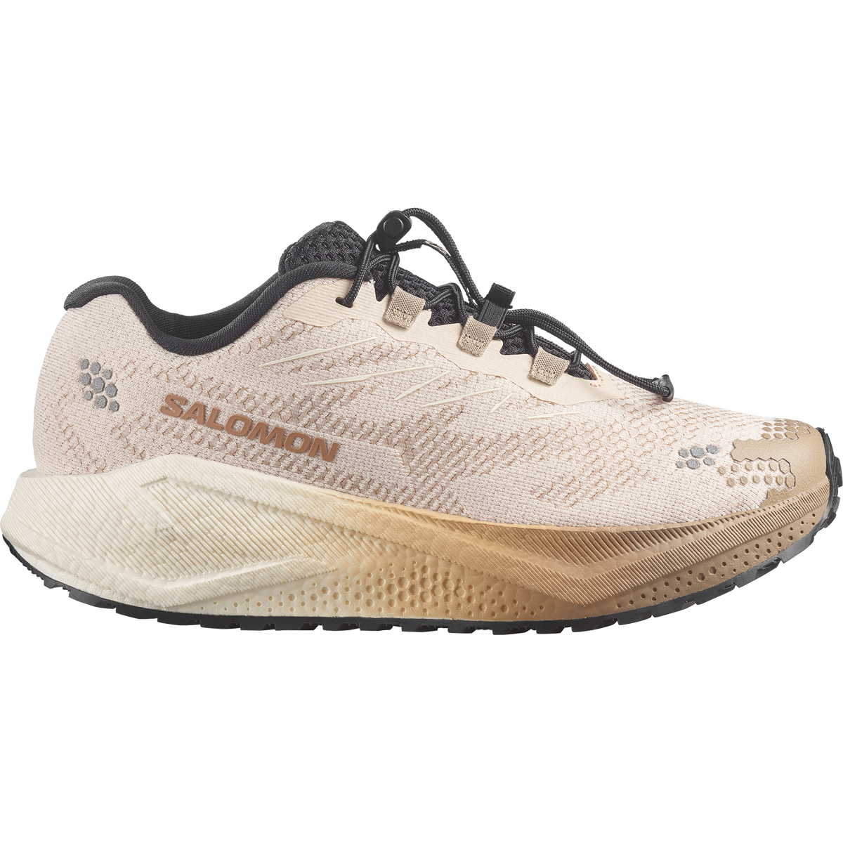 Salomon Aero Blaze 4 GRVL women's gravel running shoe in TAPIOCA/VANILLA ICE/BLACK