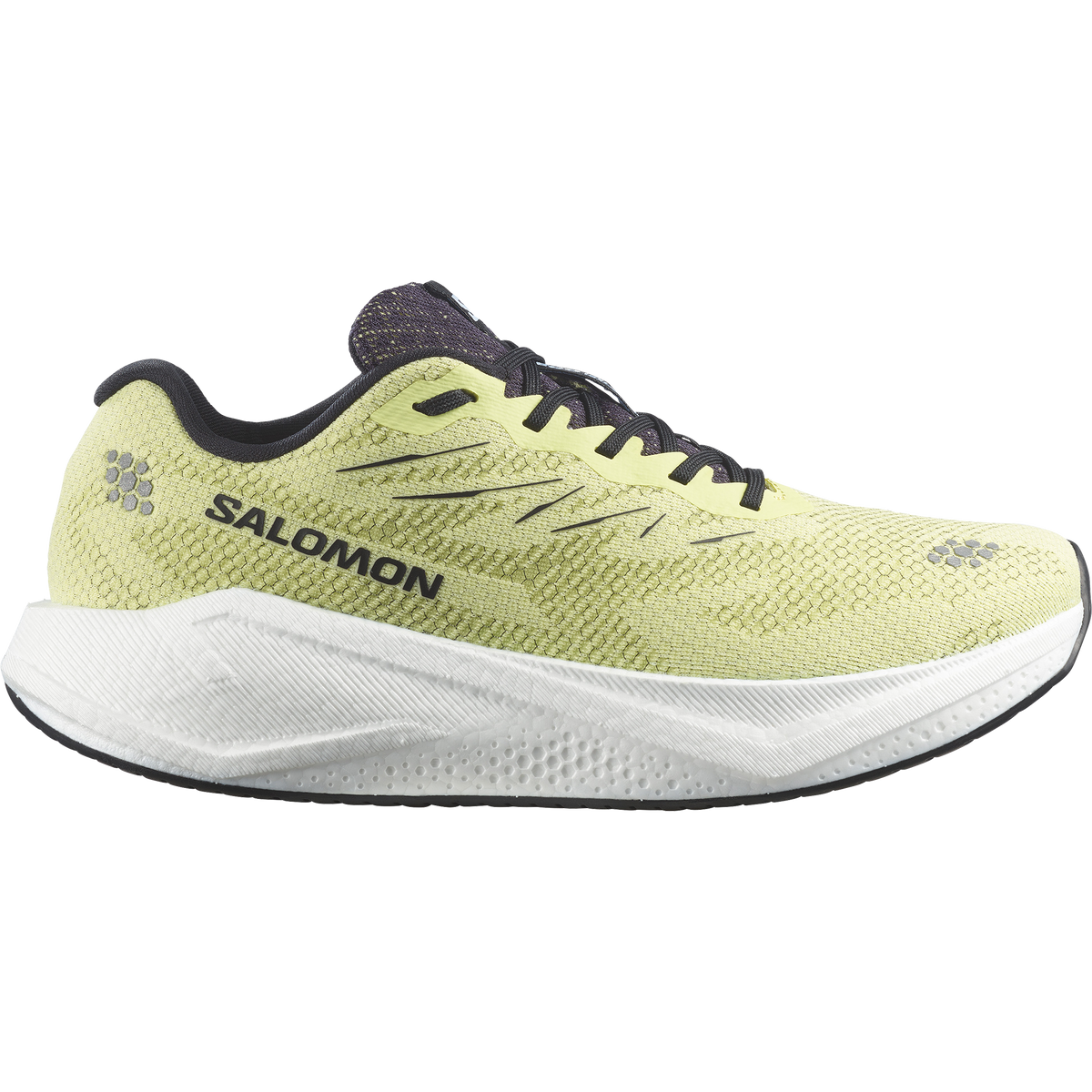 Salomon Aero Blaze 4 men's road running shoe in Sunny Lime / White / Black