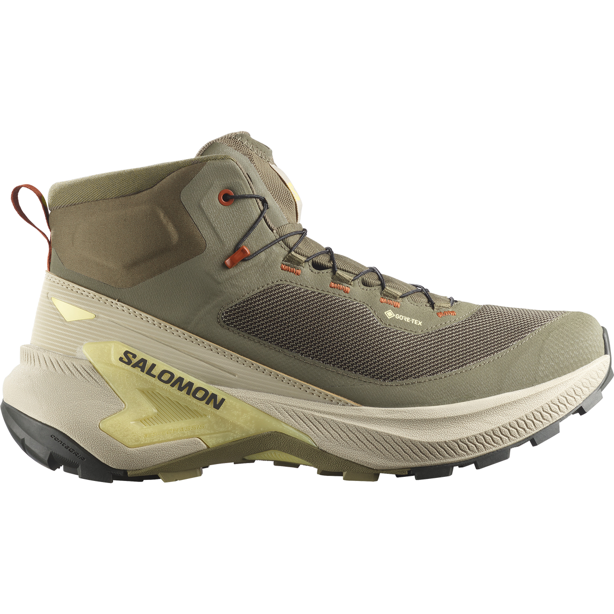 Salomon Genesis Mid GORE-TEX men's hiking boot in OLIVE NIGHT/PEAT/EUCALYPTUS