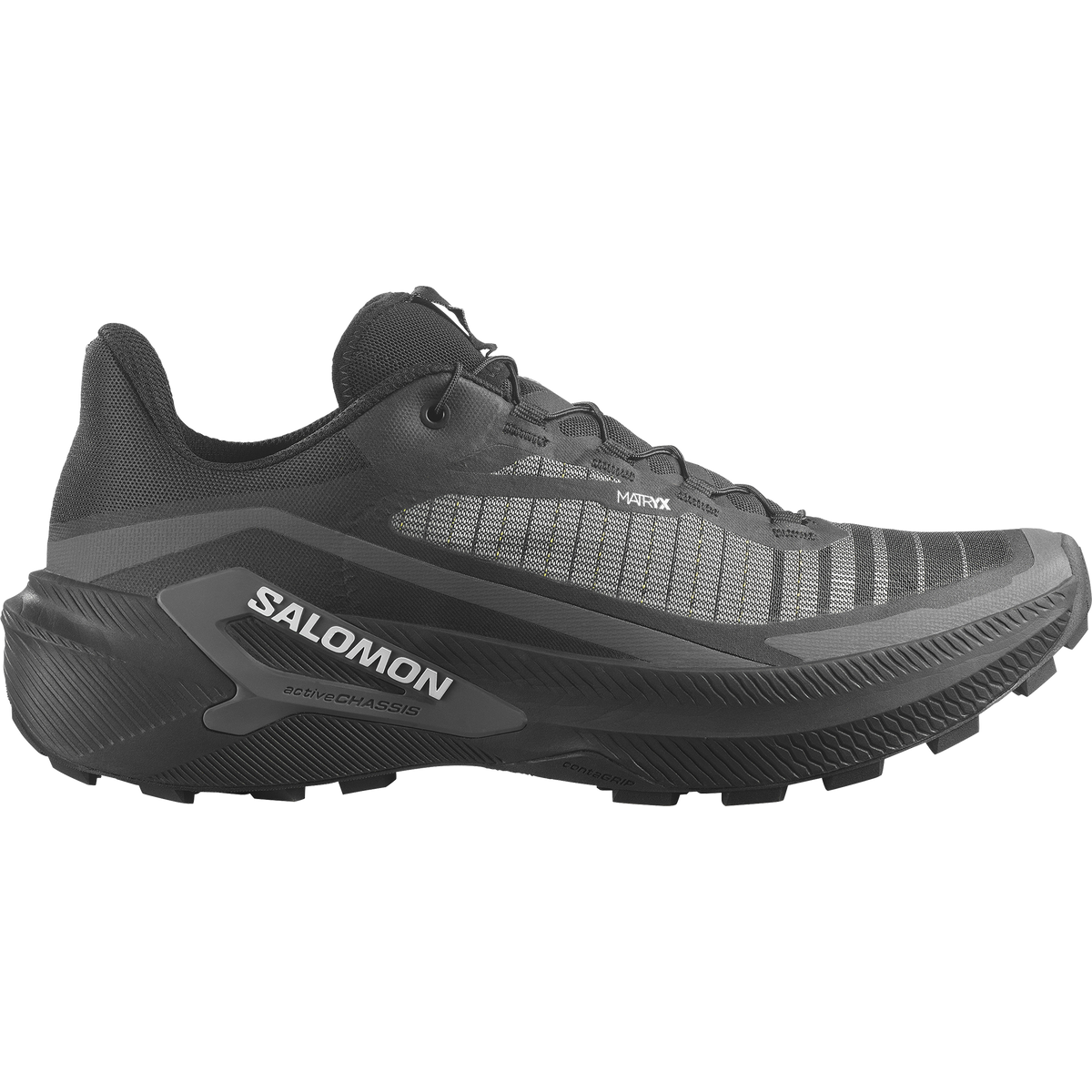Salomon Genesis 2 men's trail running shoe in BLACK/BLACK/WHITE