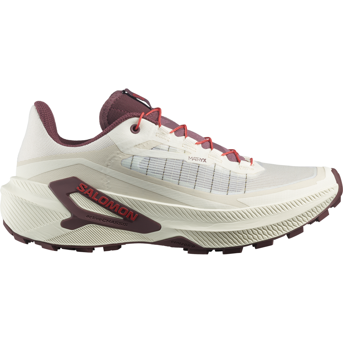 Salomon Genesis 2 women's trail running shoe in VANILLA ICE/HUCKLEBERRY/LAVA FALLS