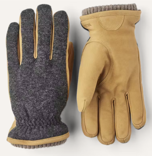 Hestra Noah Glove – Men’s Nubuck Leather & Wool Winter Gloves with Primaloft® Gold