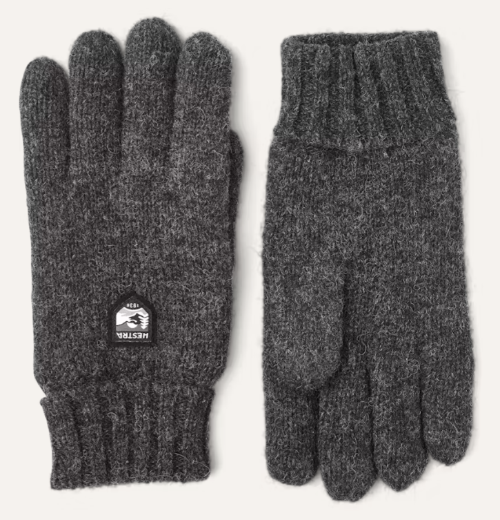 Hestra Basic Wool Gloves – Insulated Shetland Wool Knit Gloves for Everyday Cold Weather