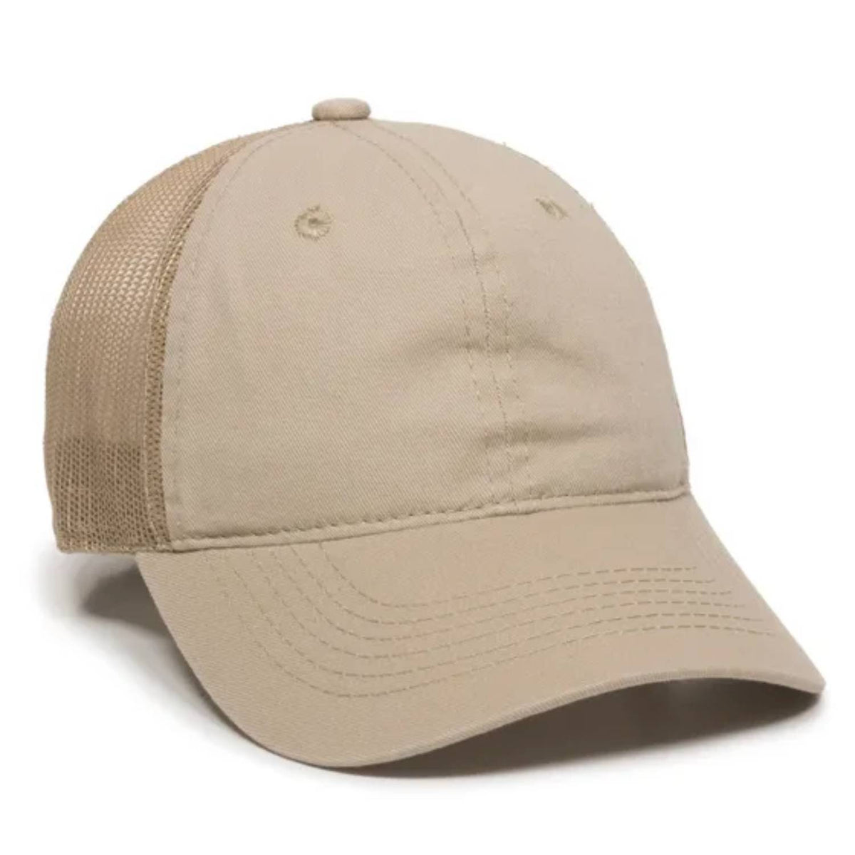 Outdoor Cap FWT-130 Garment Washed Trucker Hat – Unstructured Low Crown, Mesh Back, Adjustable Closure