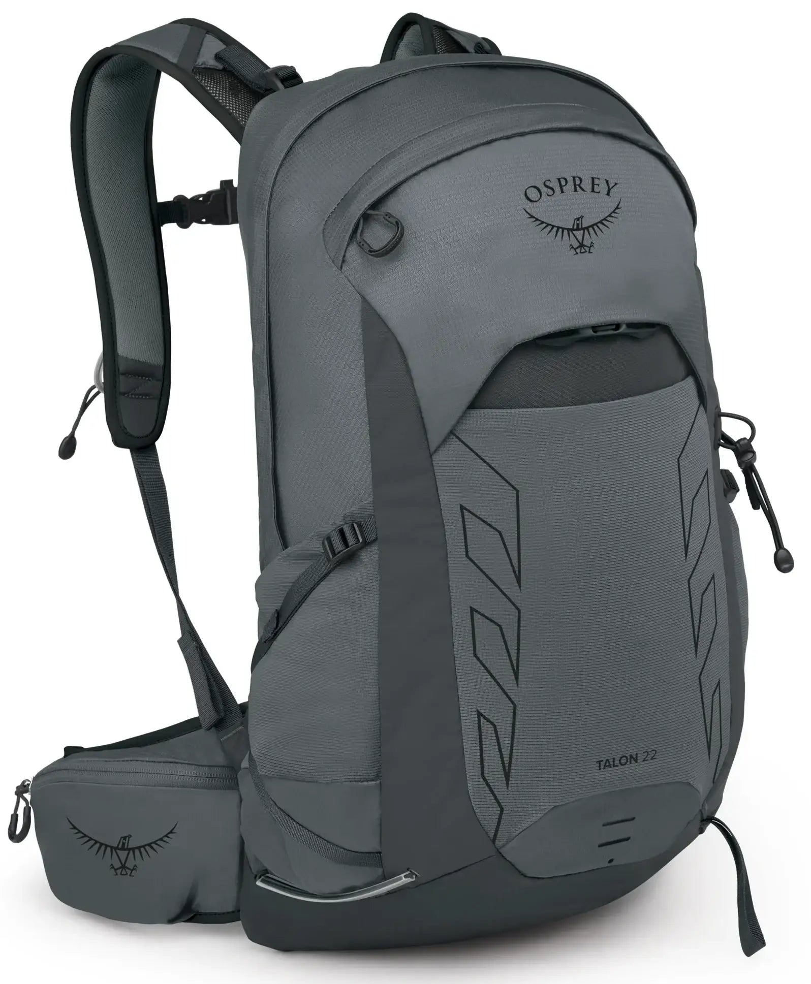 Osprey Black and Dark Gray Backpack Osprey Daylight Hiking Backpack Black 18x12 Hydration (No  main image 3