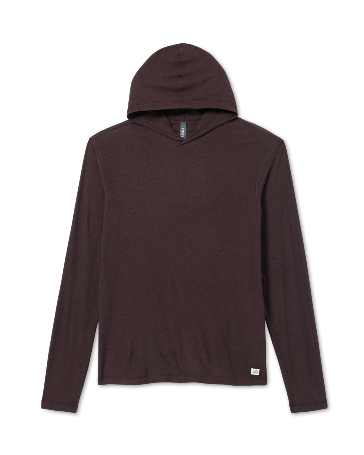 Vuori Strato Tech Hoodie Men’s in French Roast Heather
