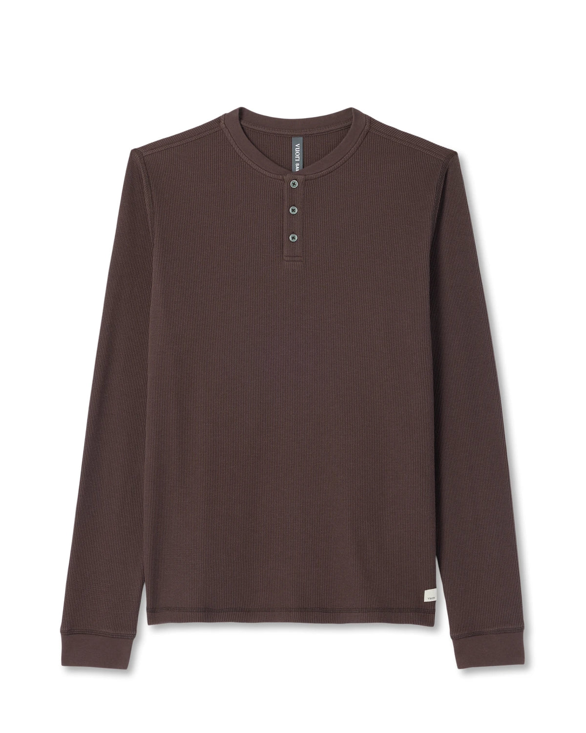 Vuori Waffle Henley Men’s in French Roast