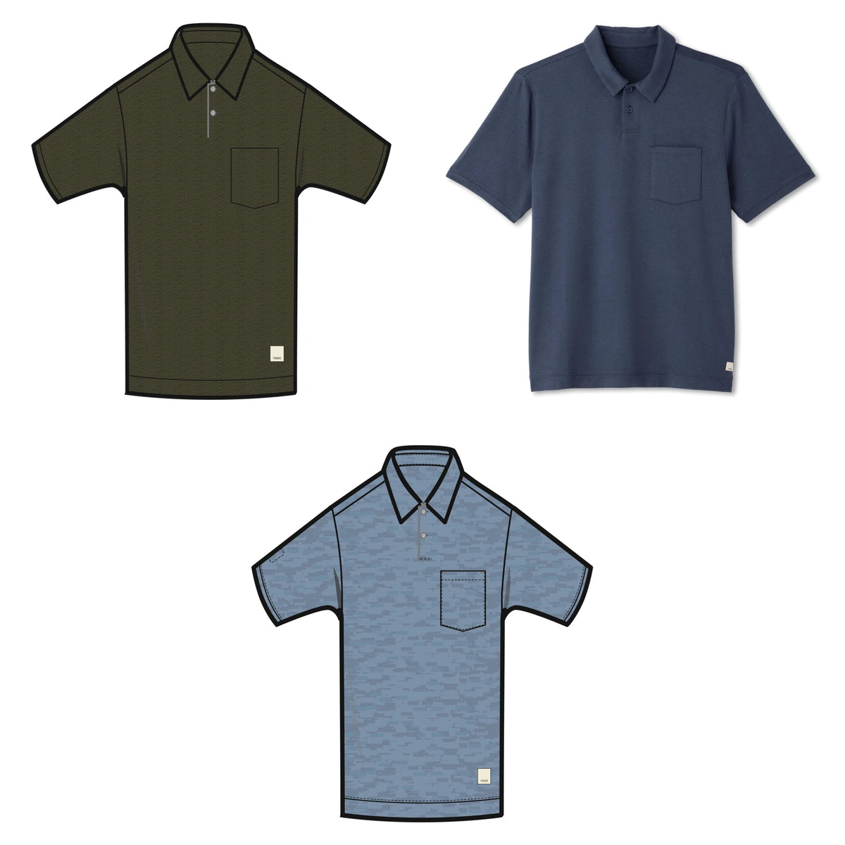 Vuori Short Sleeve Ponto Performance Polo Men’s – all colorways