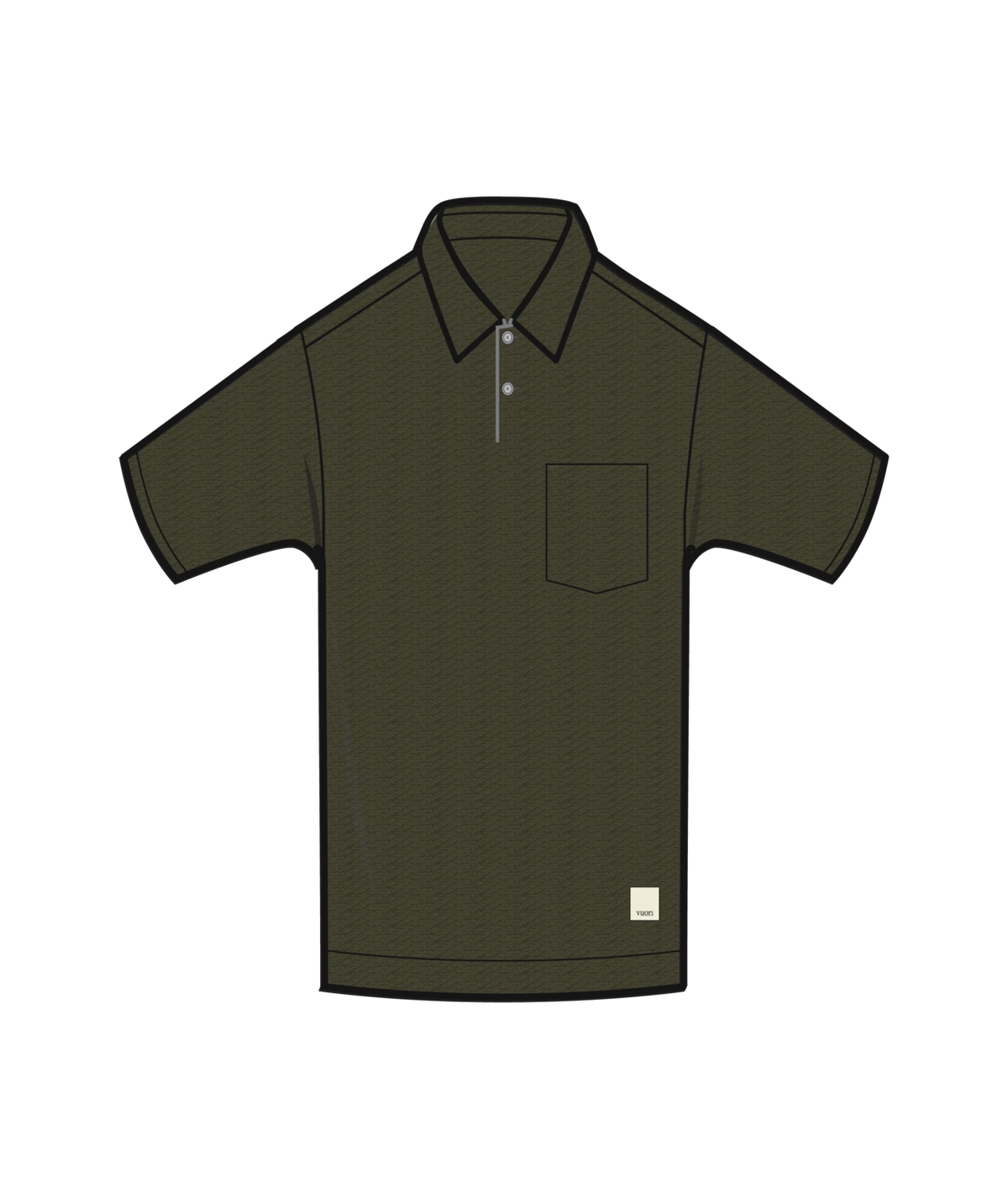 Vuori Short Sleeve Ponto Performance Polo Men’s in Army Heather