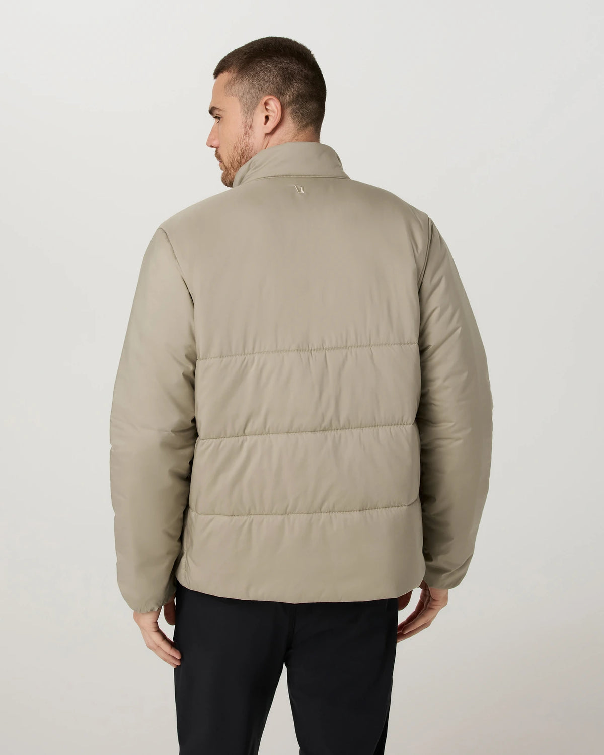 Vuori Echo Insulated Jacket 3.0 Men’s in Truffle – on model