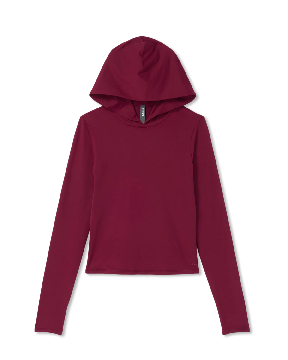 Vuori Long Sleeve Halo Fitted Hoodie Women’s in Cherry Noir