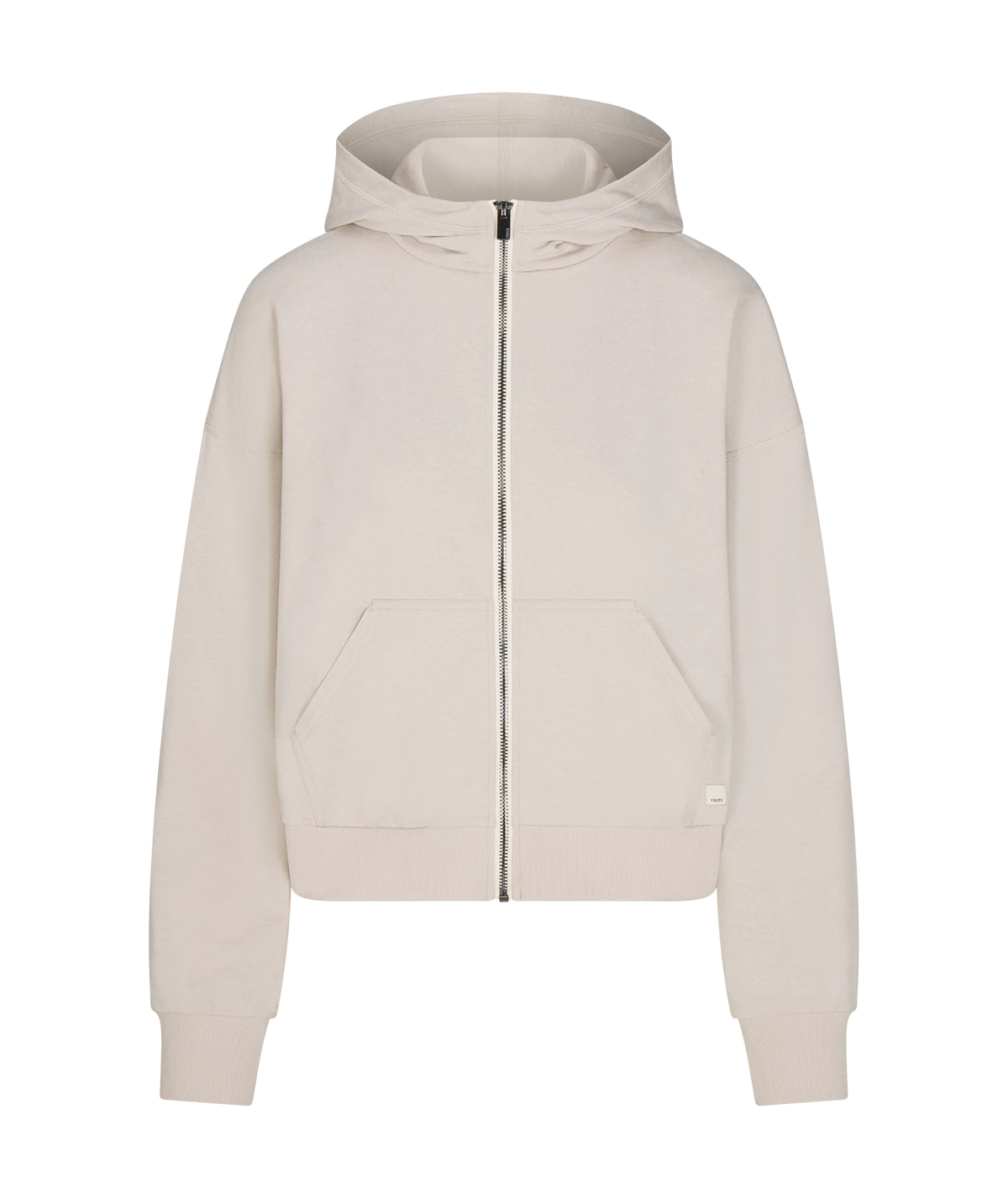Vuori Halo Modern Full Zip Hoodie Women’s in Ecru Heather