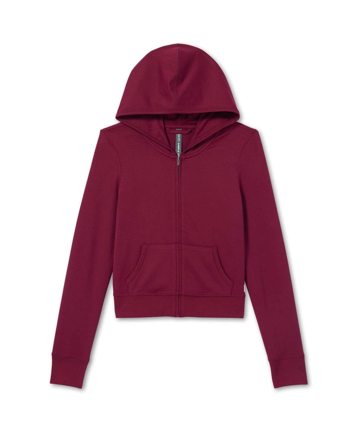 Vuori Halo Mini Full Zip Hoodie Women’s in Cherry Noir