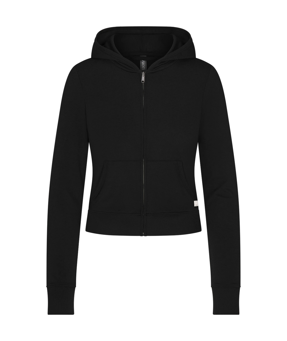 Vuori Halo Mini Full Zip Hoodie Women’s in Black Heather