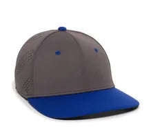 Outdoor Cap AIR25 – Pro‑Mid Crown Structured Polyester‑Spandex Cap with Perforated Panels and Slight Pre‑Curve