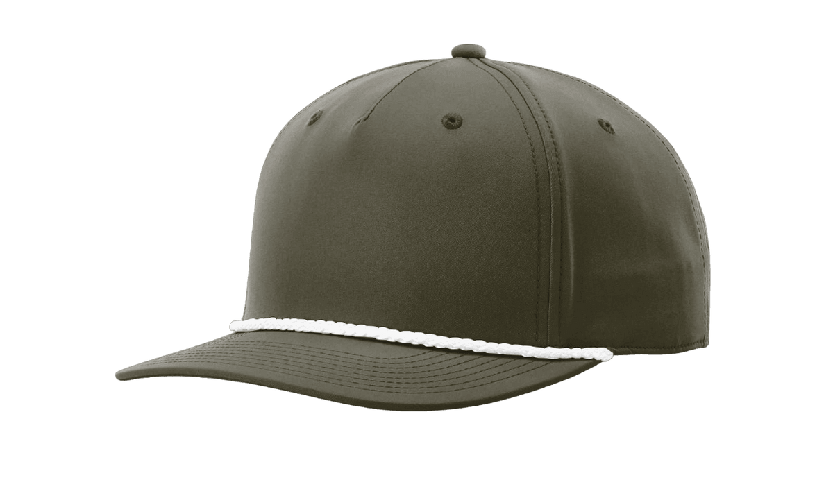 Richardson 258 Snapback Rope Hat Five Panel Classic Rope Cap Performance Polyester