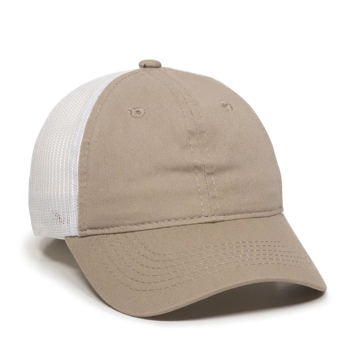 Outdoor Cap FWT-130 Garment Washed Trucker Hat – Unstructured Low Crown, Mesh Back, Adjustable Closure