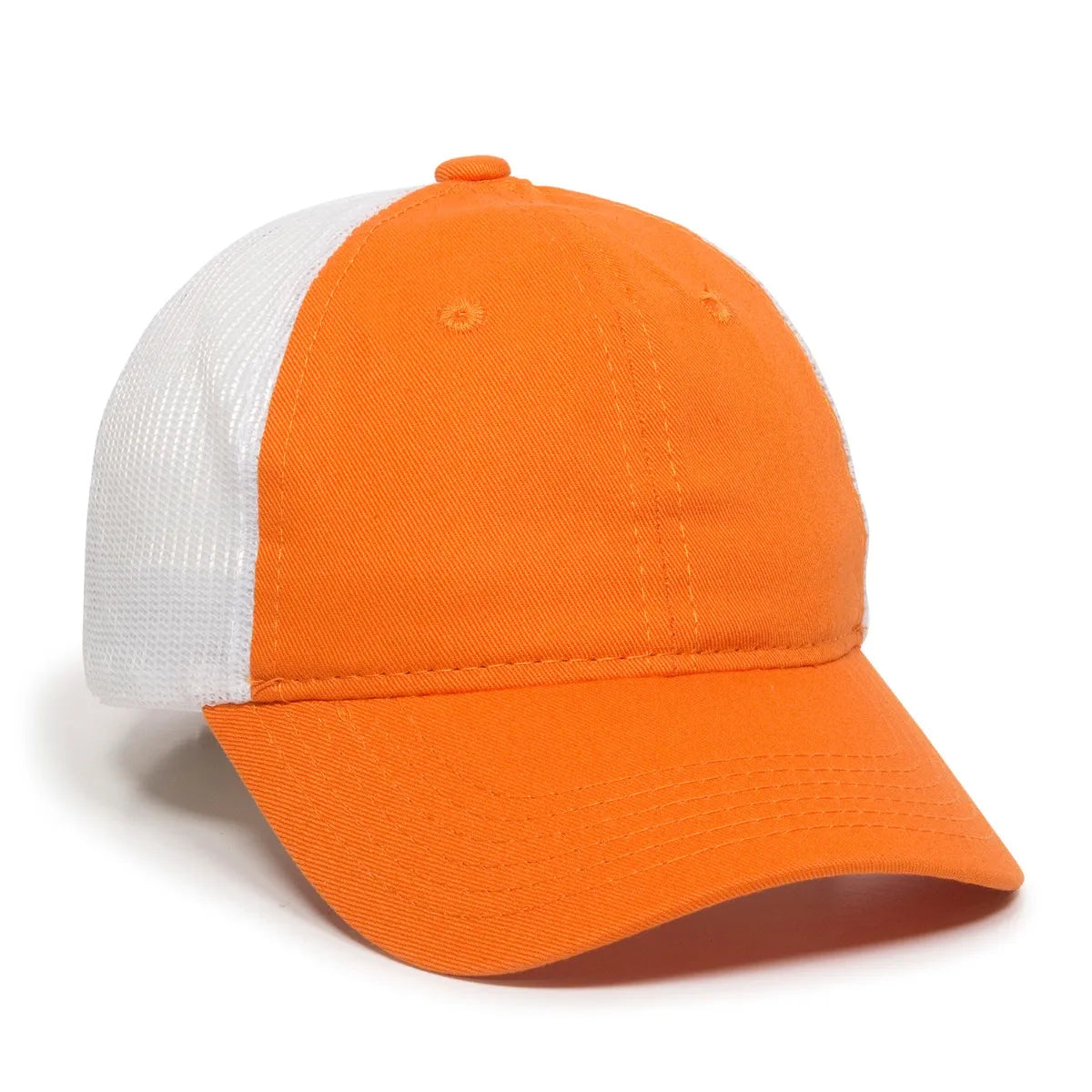 Outdoor Cap FWT-130 Garment Washed Trucker Hat – Unstructured Low Crown, Mesh Back, Adjustable Closure