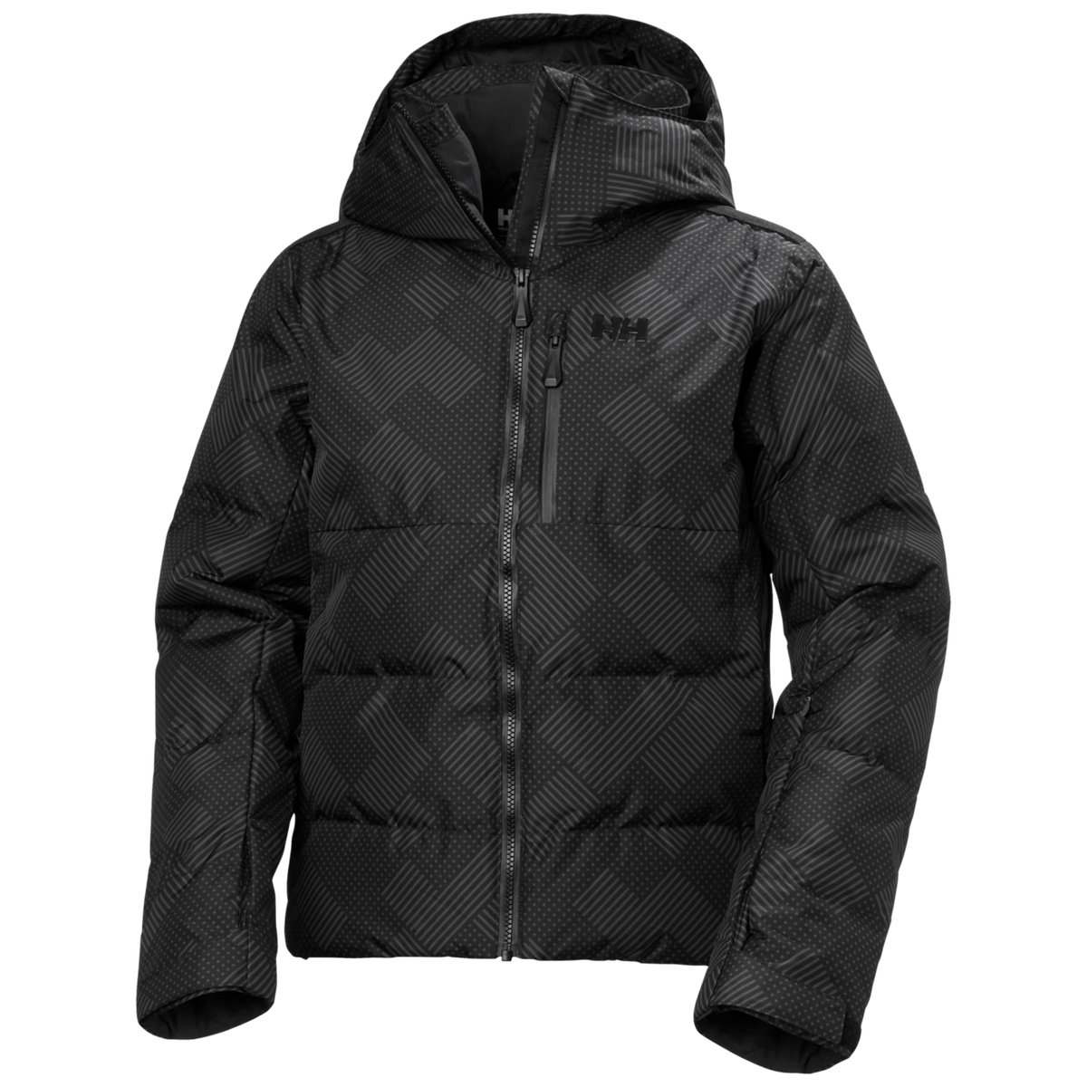 Helly Hansen Kvitfjell Race Puffy Jacket - Women's in BLACK PLAID 2COLOR AOP