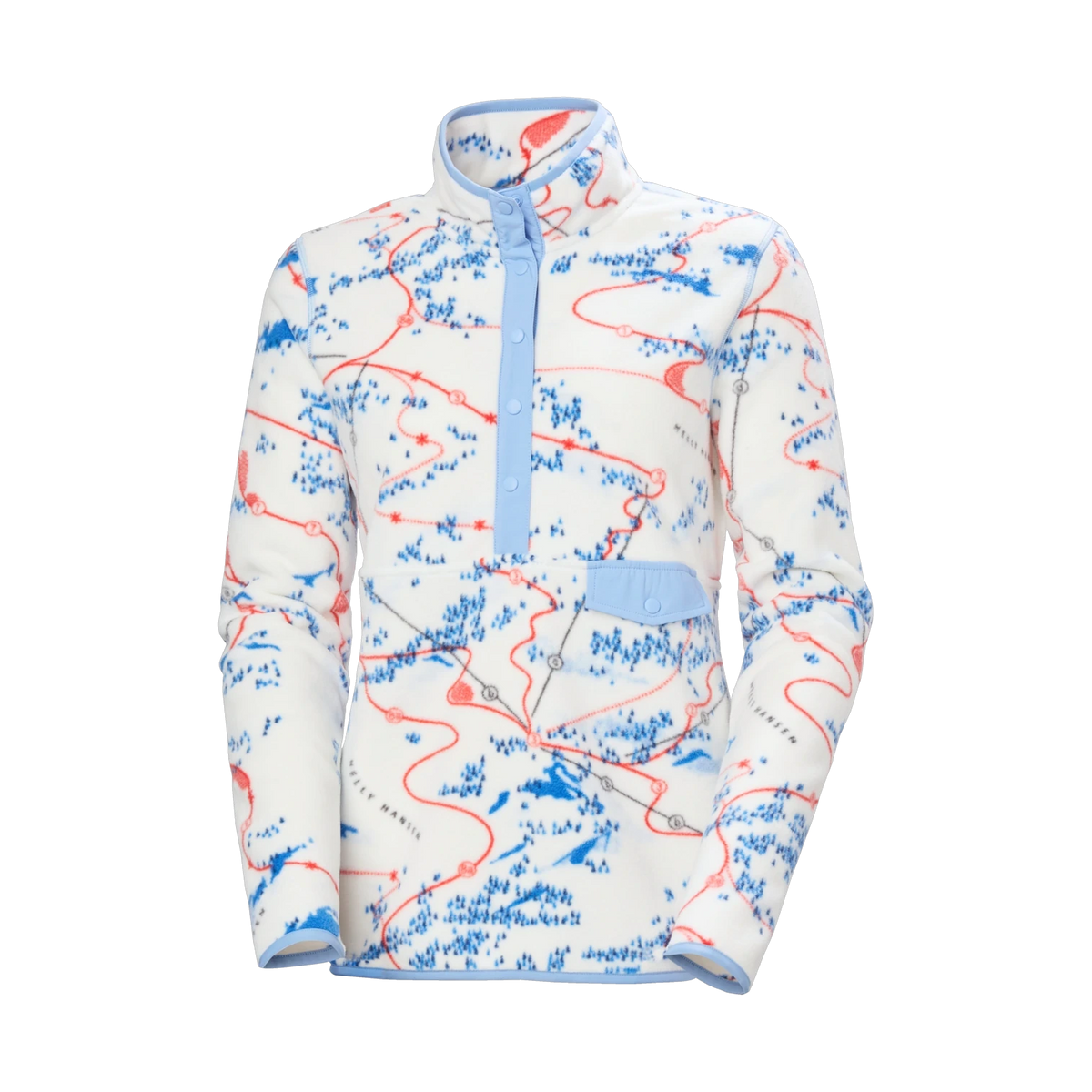 Helly Hansen Maridalen Printed Fleece - Women's - WHITE SLOPE MAP AOP
