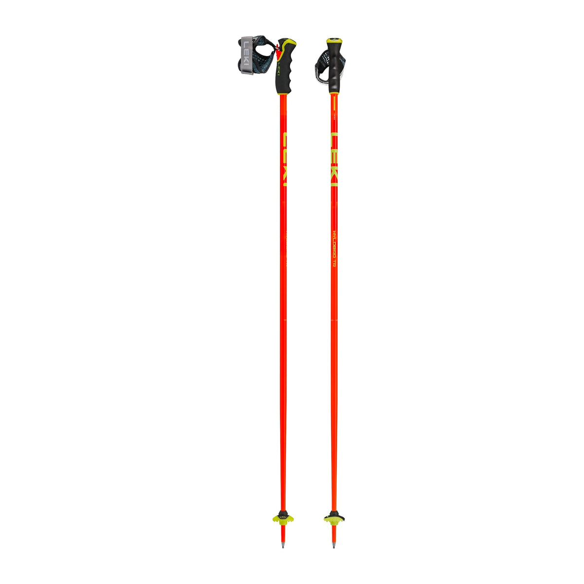 Leki Wyldbird TR ski poles in ORANGE/RED/YELLOW