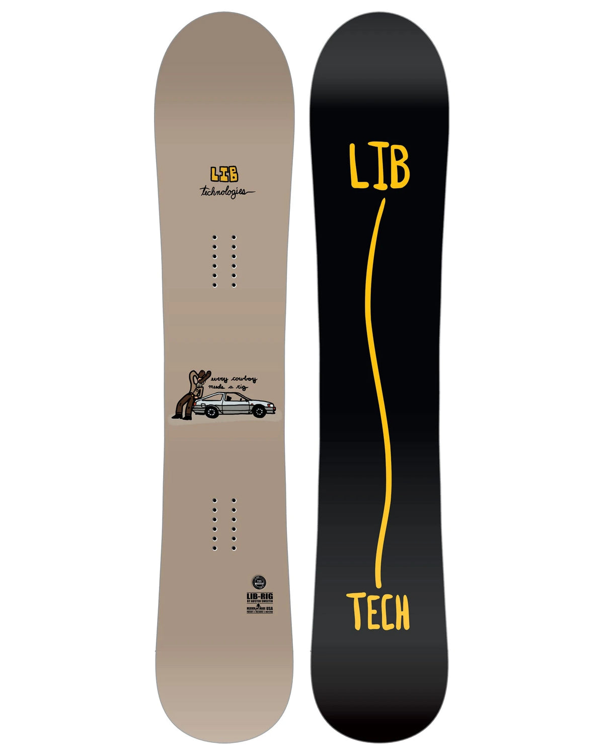 Lib Tech Lib Rig Snowboard 2027 - top and base