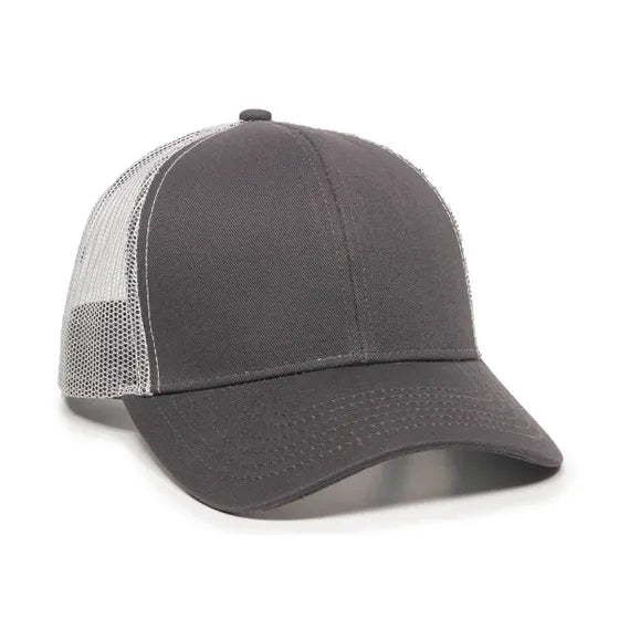 Outdoor Cap MBW-600 Twill Mesh Snapback Hat – Structured Mid-Low Crown Cap with Pre-Curved Visor