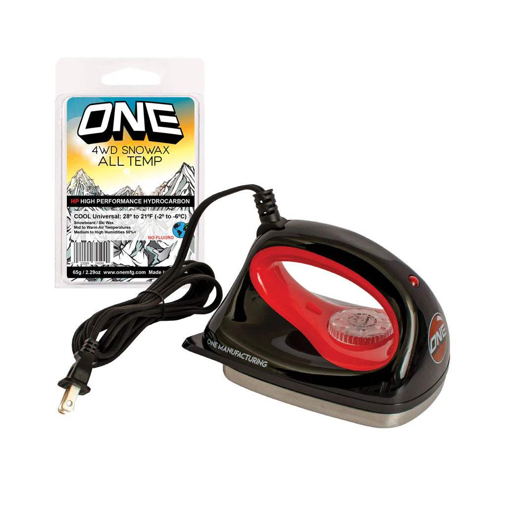 One Ball Waxing Iron w/ 65g Wax -High-Performance Waxing Iron for Snowboard and Ski Tuning