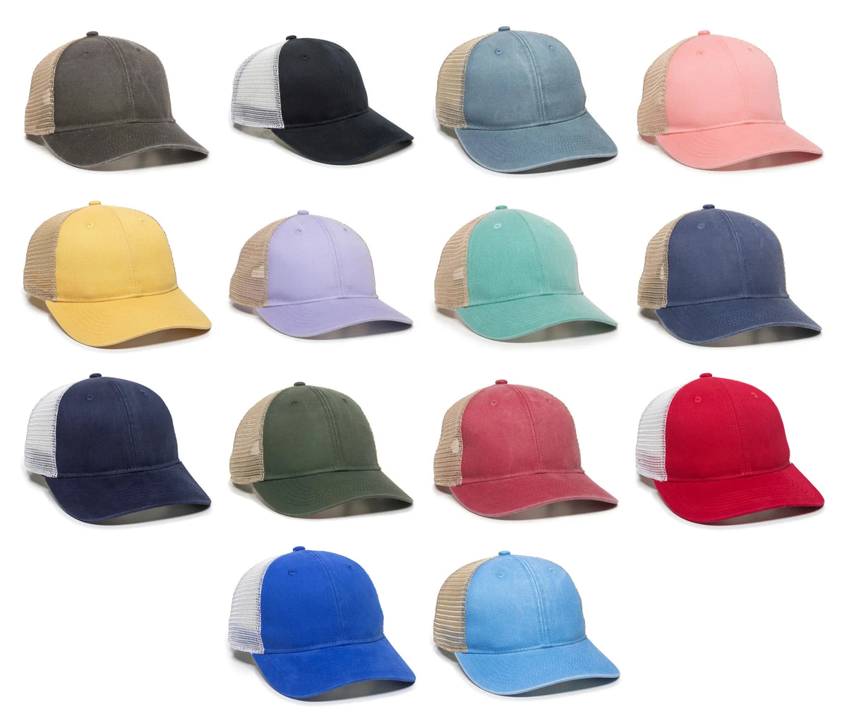 Outdoor Cap PNY100M Ladies’ Ponytail Mesh Back Hat – Structured Cotton Twill Front, Pre-Curved Visor & Adjustable Closure