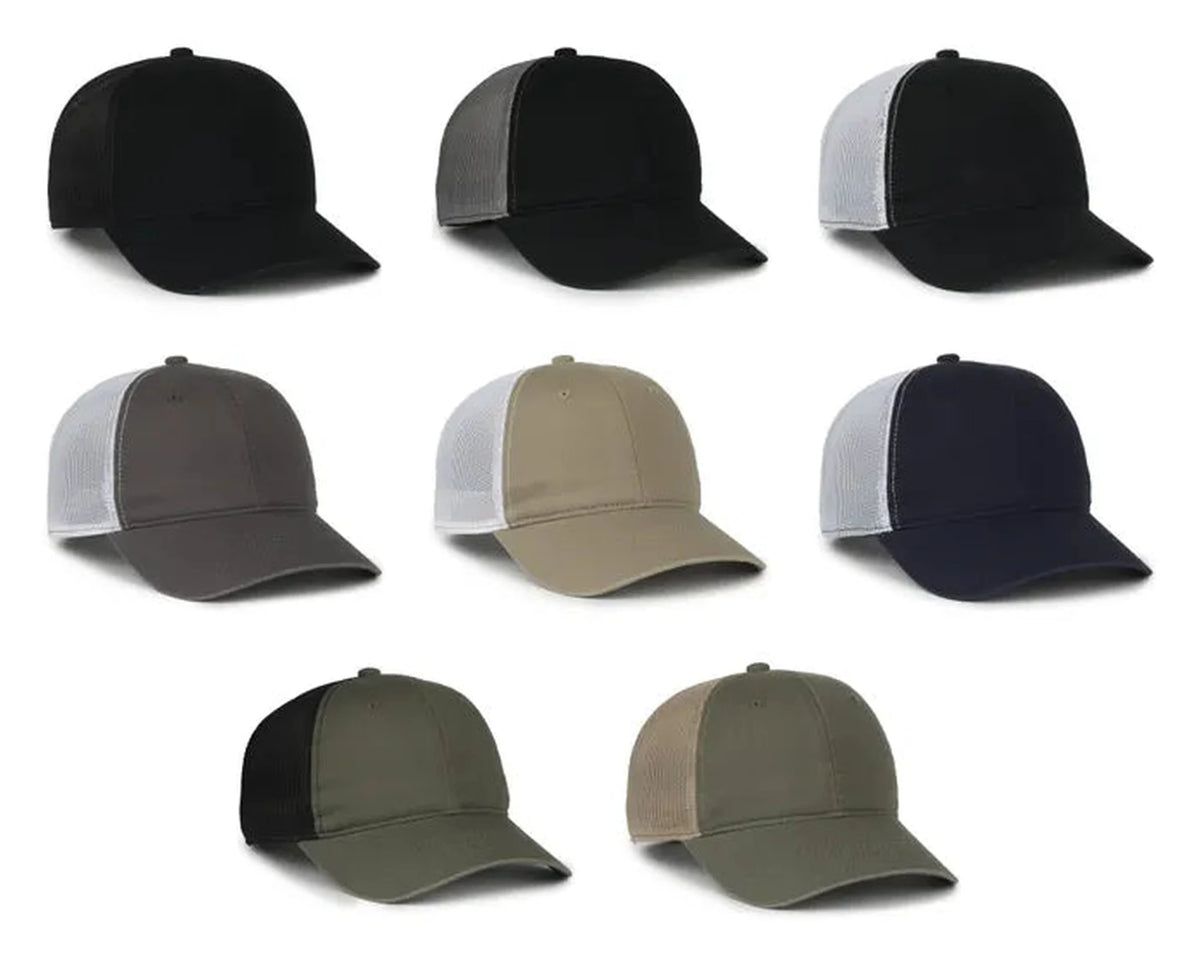 Outdoor Cap FWT‑130SB – Low‑Crown Unstructured Mesh‑Back Cap with Pre‑Curved Visor
