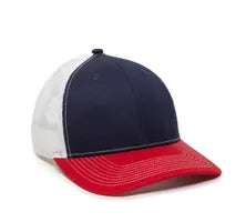 Outdoor Cap OC771V – Pro‑Round Structured Mesh‑Back Cap with Slight Pre‑Curved Visor