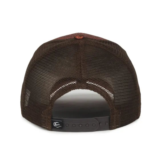 Outdoor Cap OCGLTR Glitter Trucker Hat – Ladies' Low-Crown Mesh-Back Snapback Cap