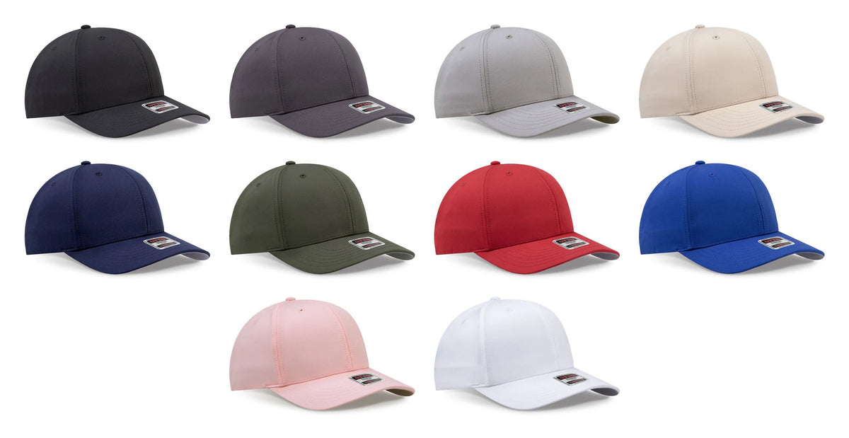 OTTO CAP® 110-2 Comfy Fit 6 Panel Mid Profile Snapback Cap – Stretch Performance Baseball Hat