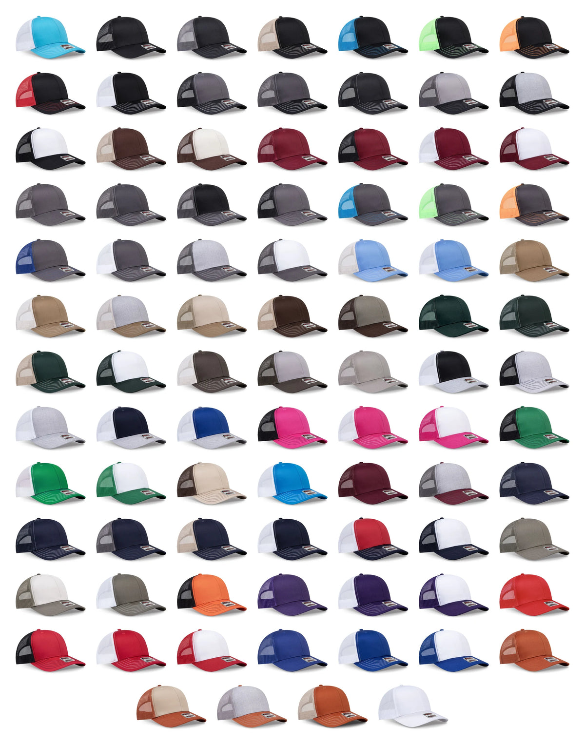OTTO CAP 112-1 - 6 Panel Mid Profile Mesh Back Trucker Hat